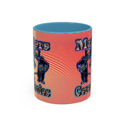 em cee squared - Accent Mug (yellow-orange wave)