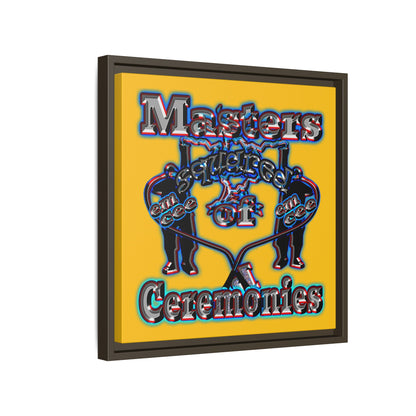 em cee squared - framed canvas art (yellow)