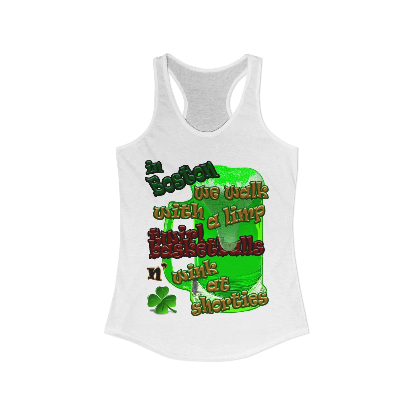 celtics logo - Women's Ideal Racerback Tank