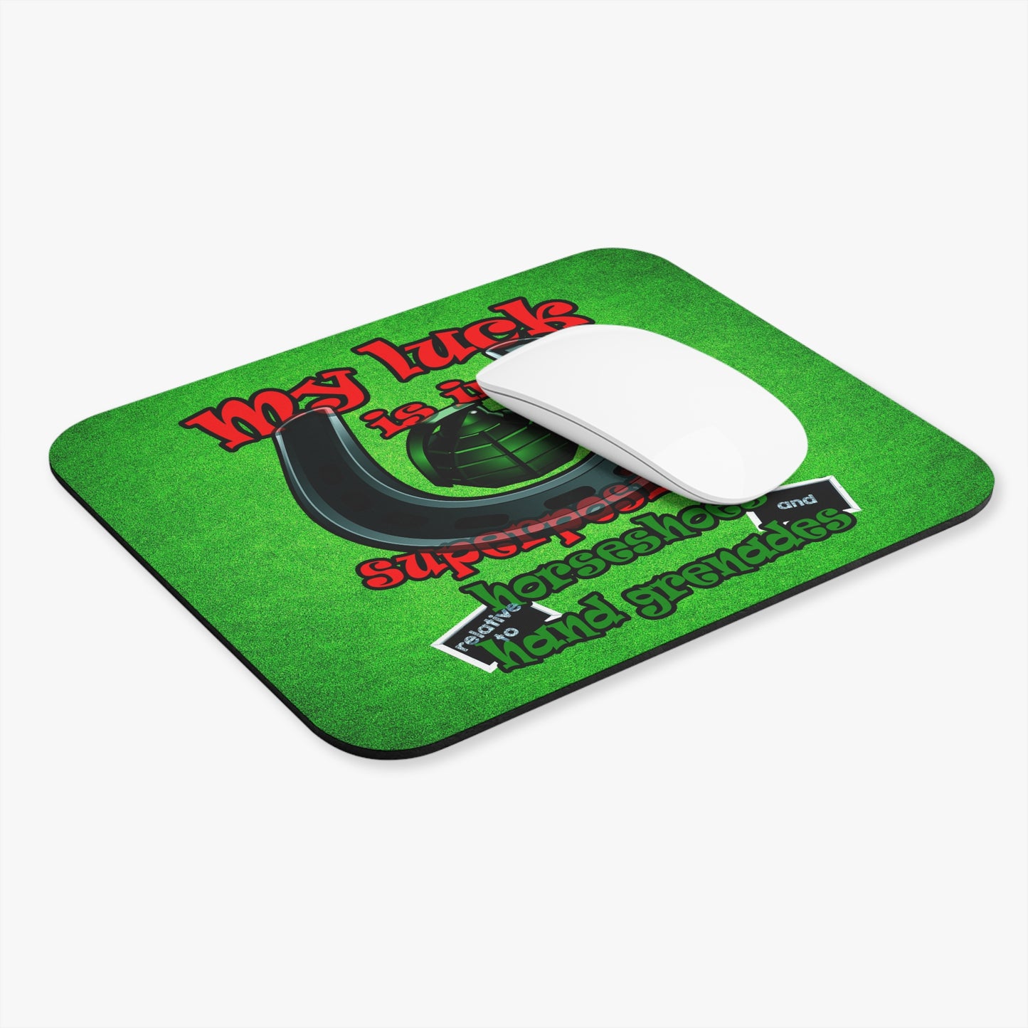 my luck - Mouse Pad (Rectangle) (green turf)