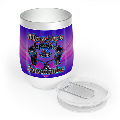 em cee squared - Chill Wine Tumbler (purple-pink wave)