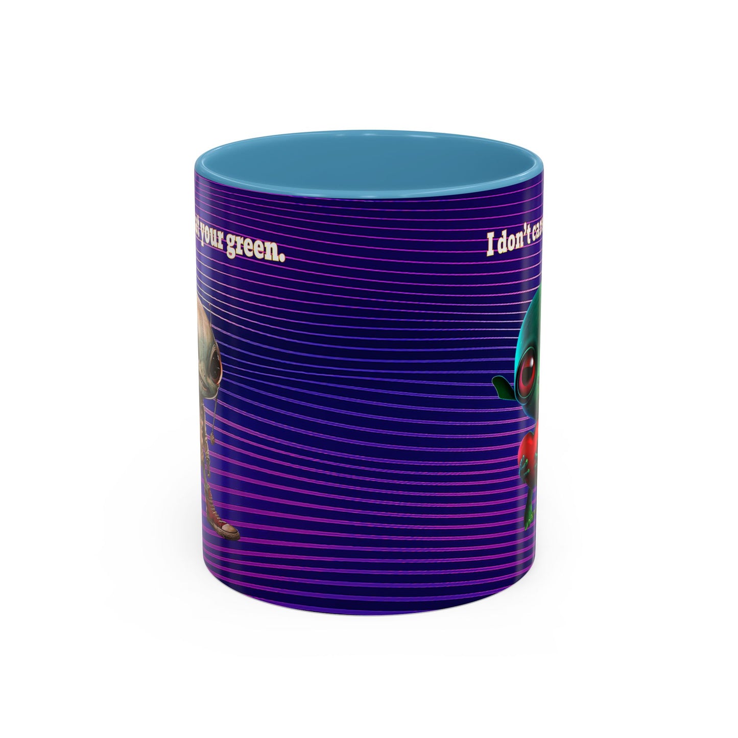 I don't care that your grey - Accent Mug (purple wave)
