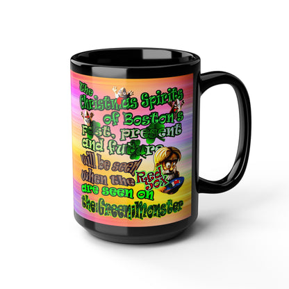 christmas spirits of boston - Black Mug (color blur)