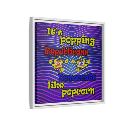 popping like popcorn - framed canvas art (purple wave)