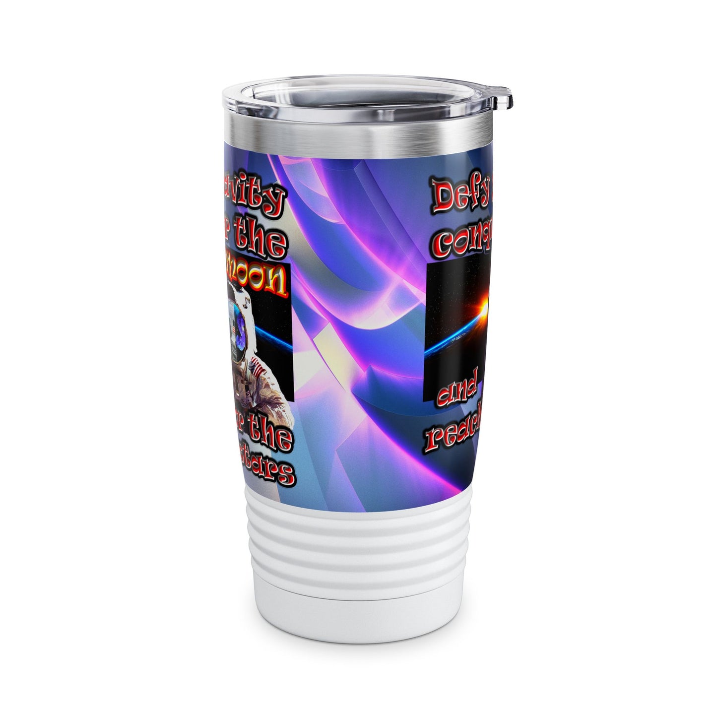 defy conquer reach - Ringneck Tumbler, 20oz (grey-pink wave)
