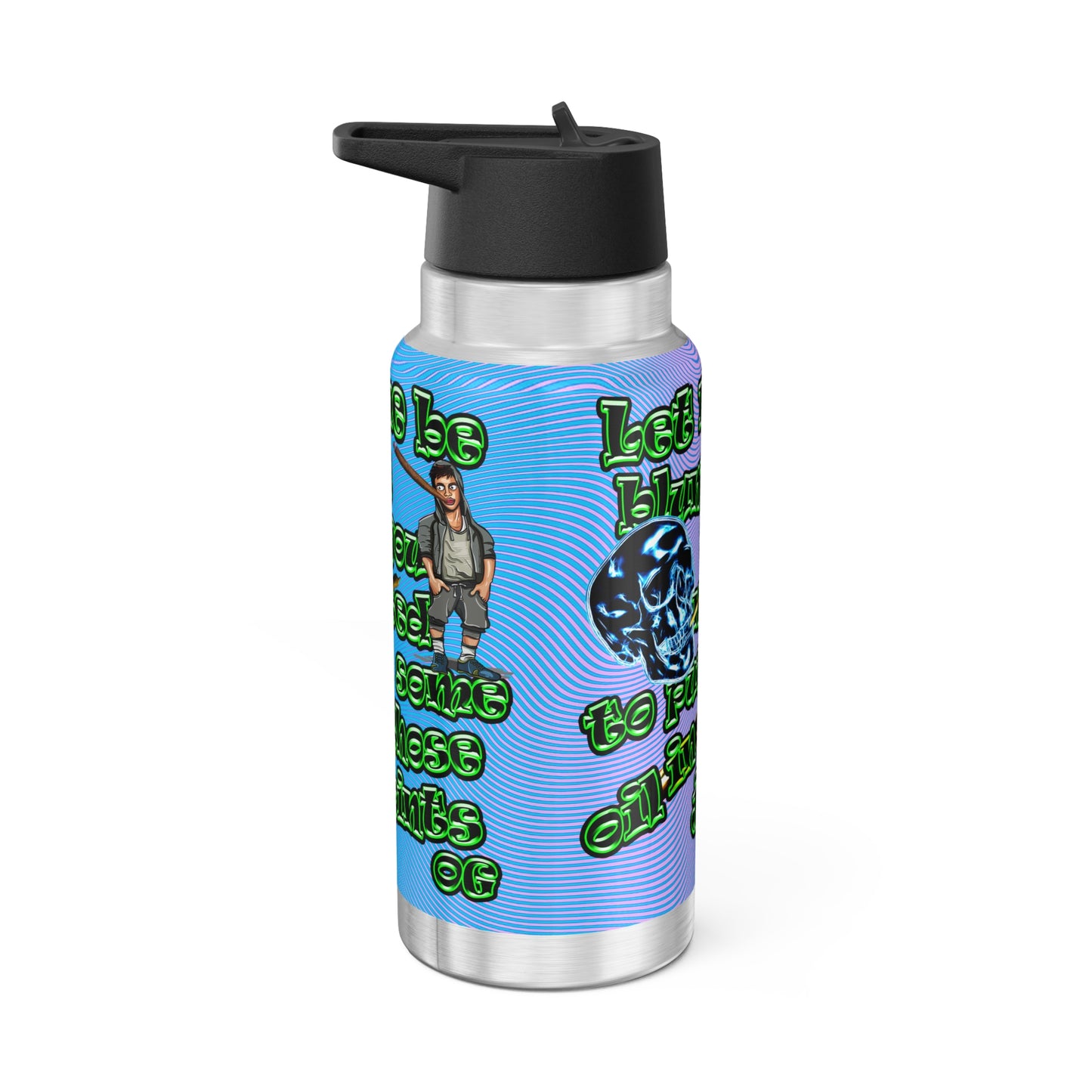 og - Gator Tumbler, 32oz  (light blue-purple wave)