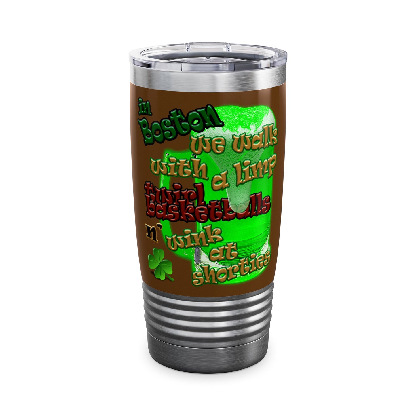 celtics logo - Ringneck Tumbler, 20oz (brown)