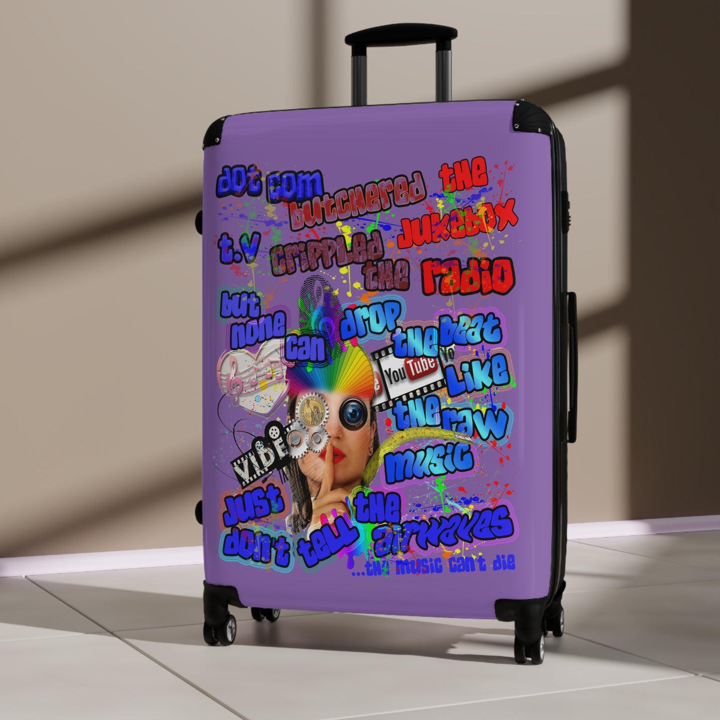 drop the beat - Suitcase (light purple)