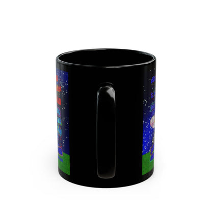 drop the beat - Black Mug ('snoops' background)