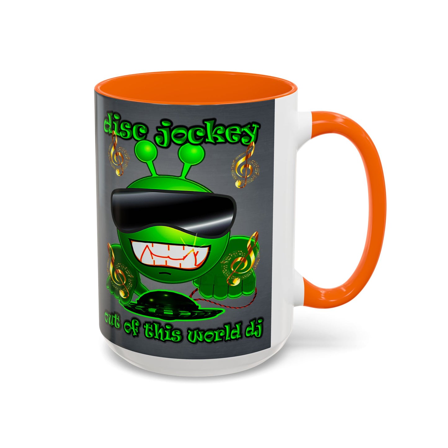 disc jockey - Accent Mug (grey-light grey)