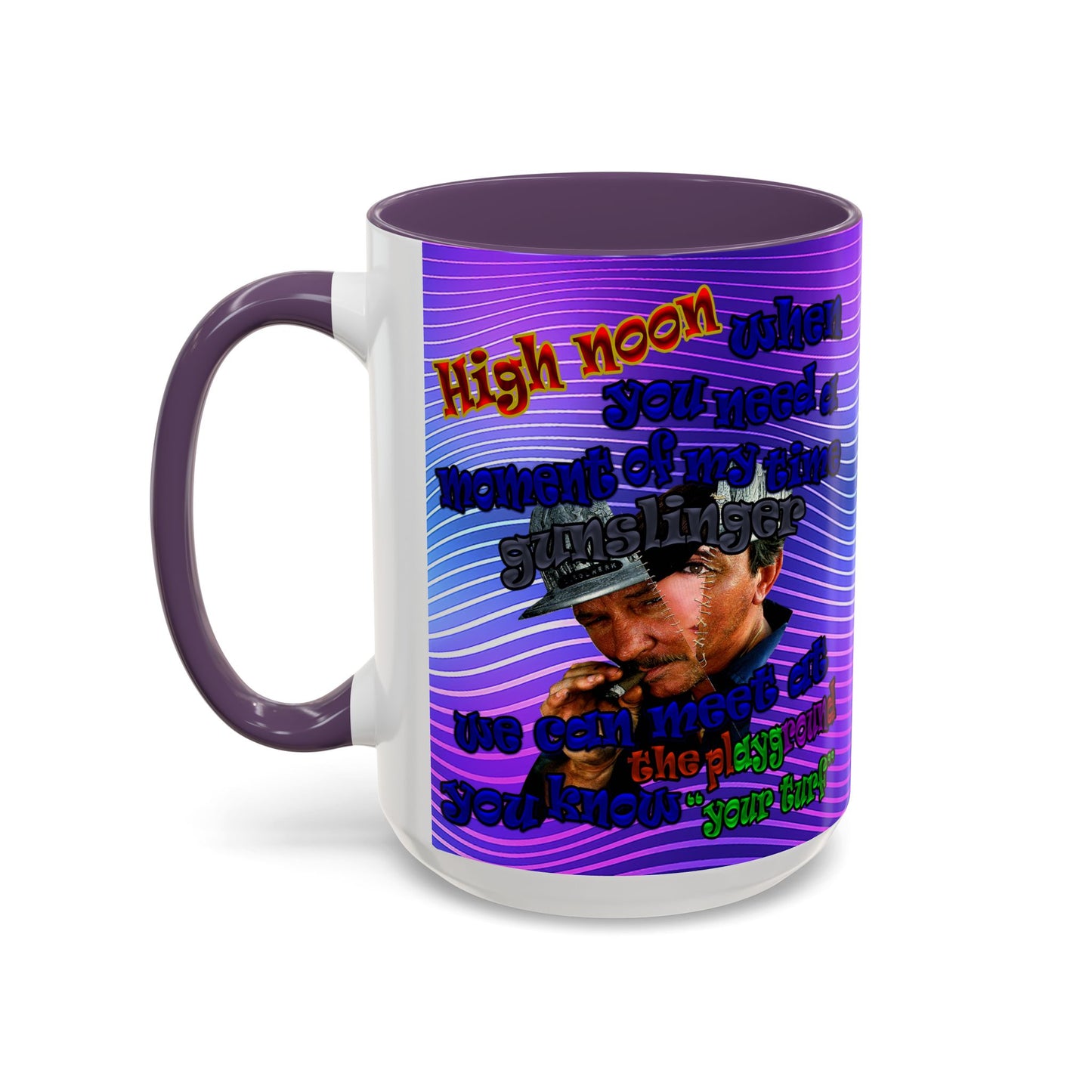 high noon - Accent Mug (purple wave)