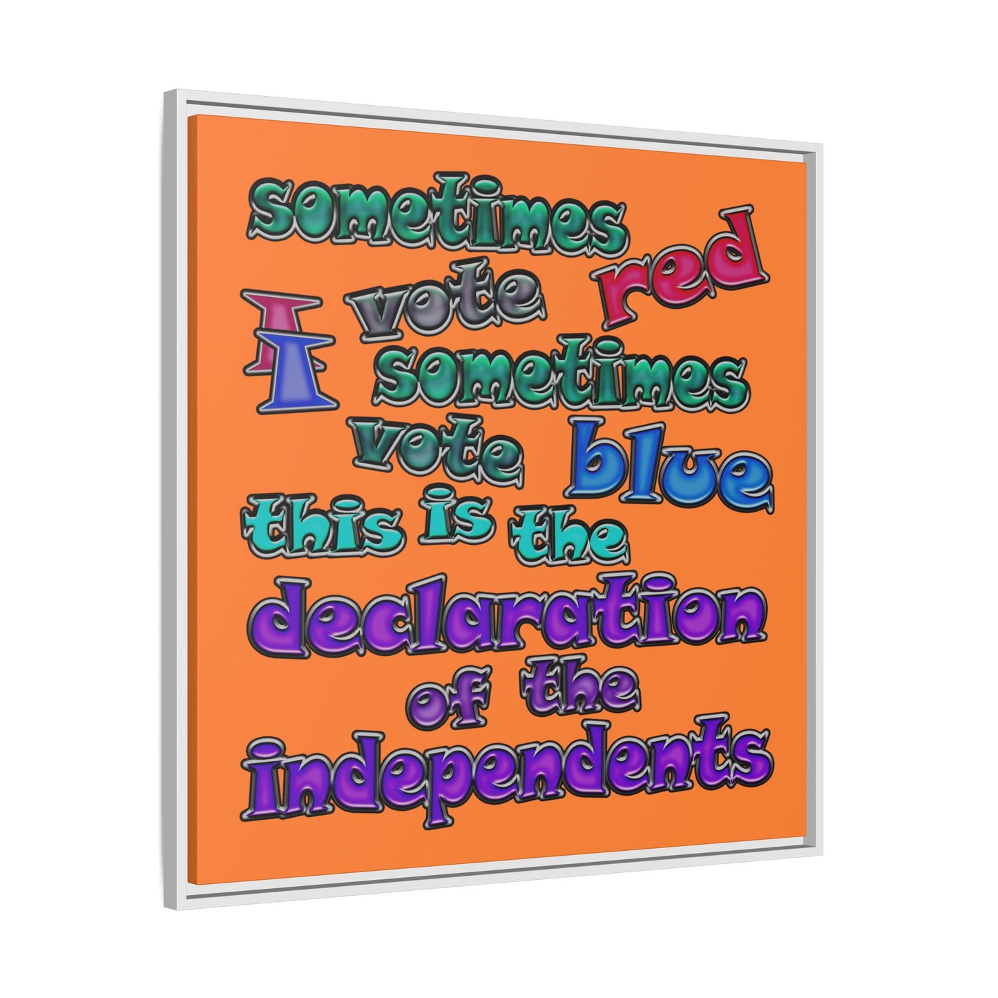declaration of the independents - framed canvas art (crusta)