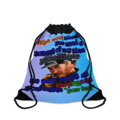 high noon - Drawstring Bag (light blue-purple wave)