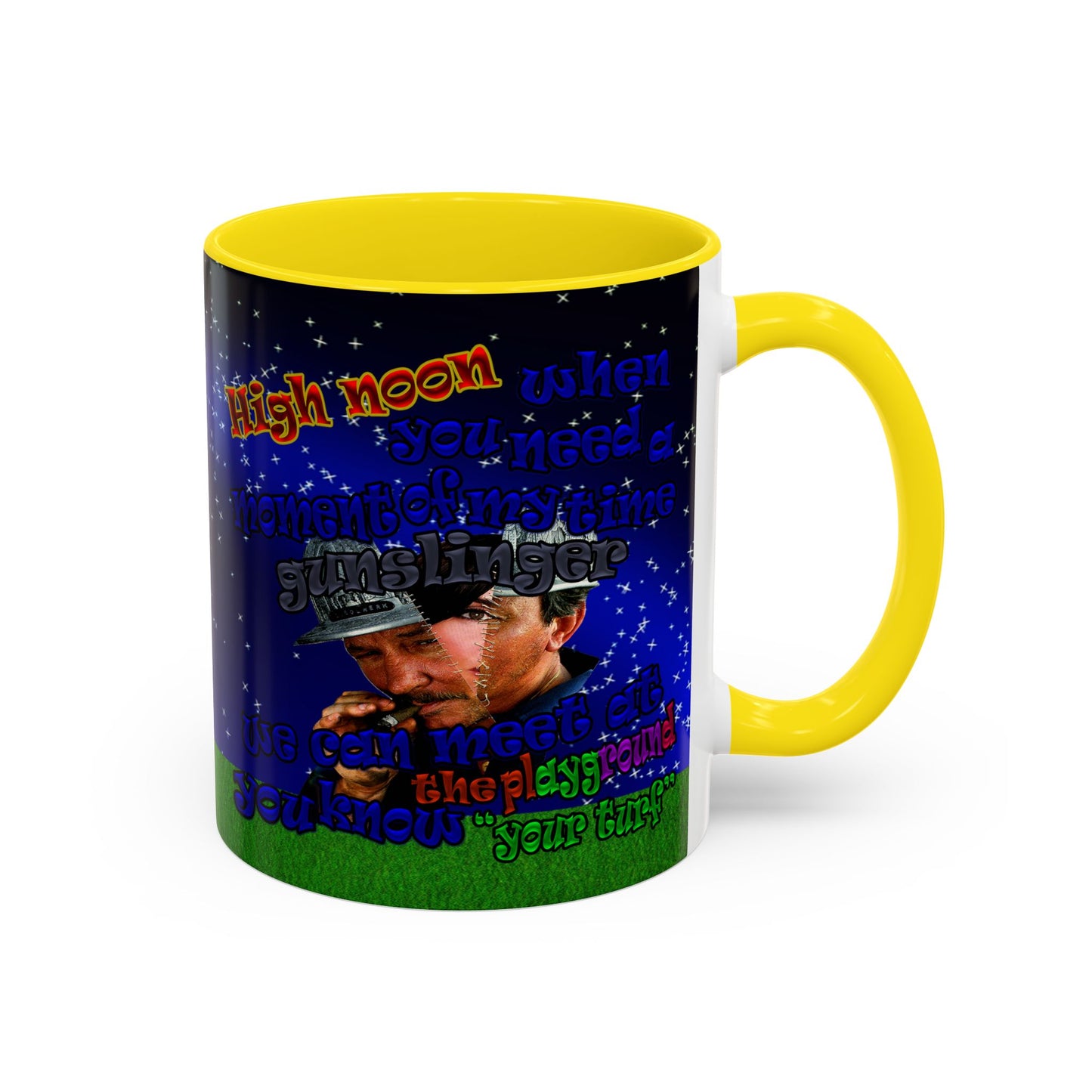 high noon - Accent Mug ('snoops' background)