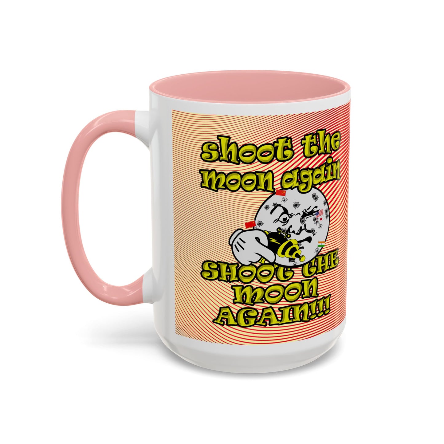 shoot the moon again - Accent Mug (yellow-orange wave)