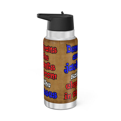 donkeys and elephants - Gator Tumbler, 32oz  (brown papyrus)