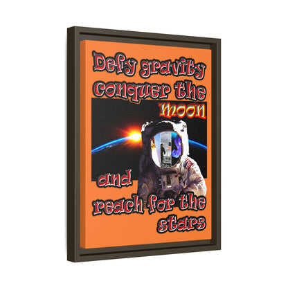 defy conquer reach - framed canvas art (crusta)