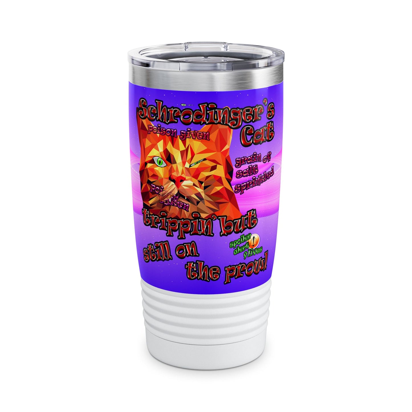 schrodinger's cat - Ringneck Tumbler, 20oz (purple-pink wave)