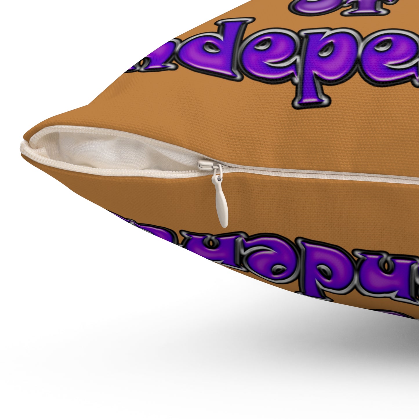 declaration of the independents - Spun Polyester Square Pillow - (light brown)