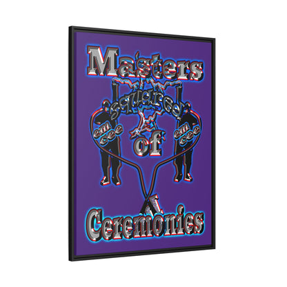 em cee squared - framed canvas art (purple)
