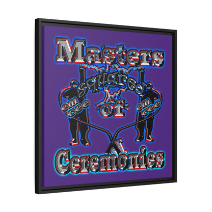 em cee squared - framed canvas art (purple)