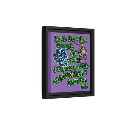 og - framed canvas art (light purple)
