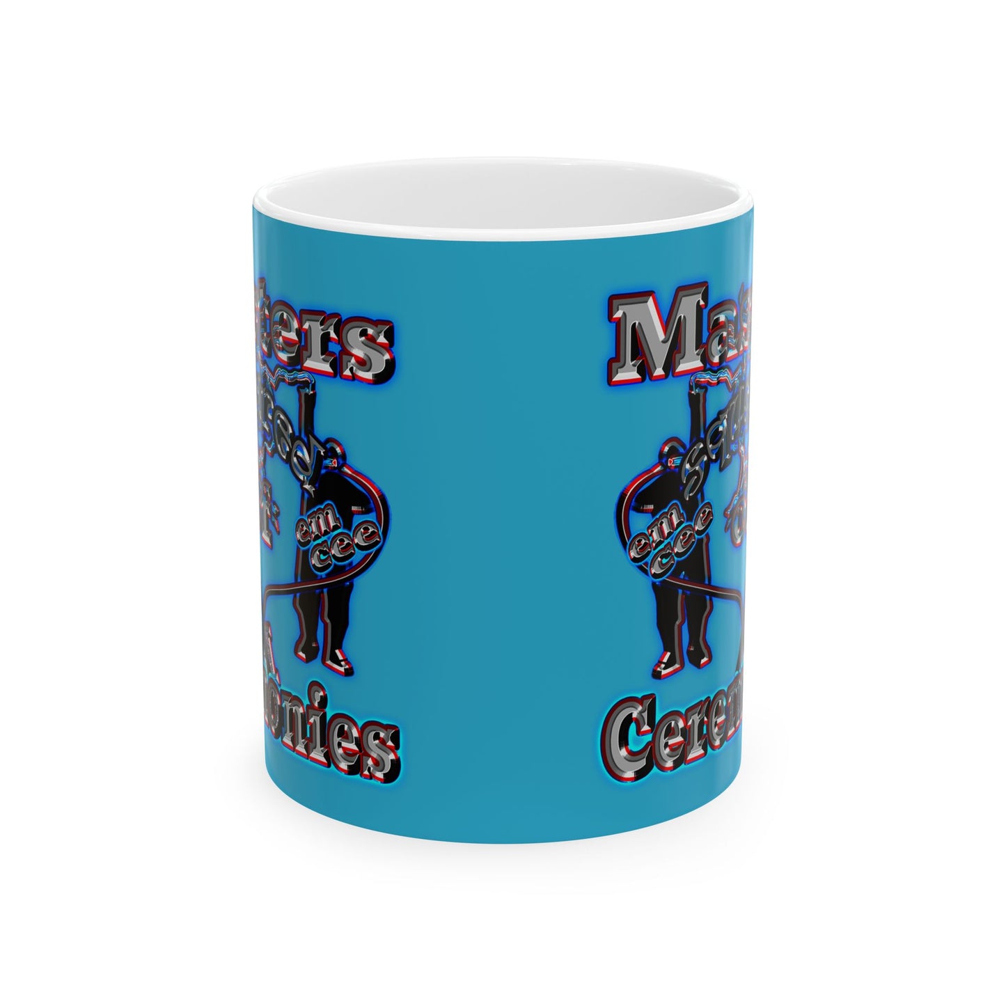 em cee squared - White Mug (turquoise)