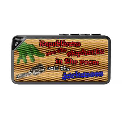 donkeys and elephants - Jabba Bluetooth Speaker (butterscotch wood finish)