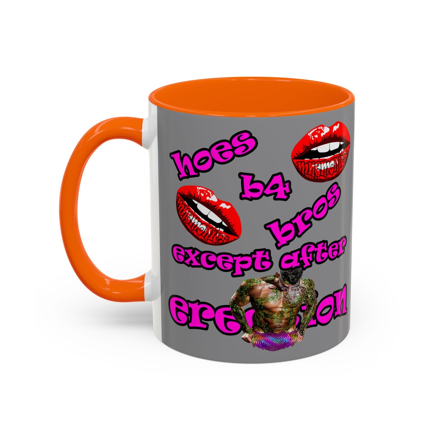 hoes b4 bros - Accent Mug (grey)