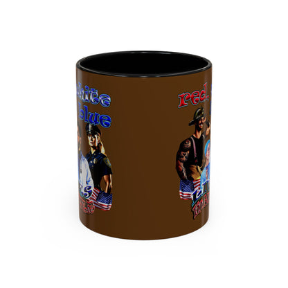 rw&b lives matter - Accent Mug (brown)
