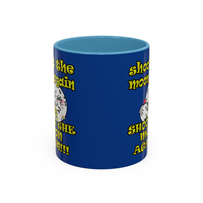 shoot the moon again - Accent Mug (dark blue)