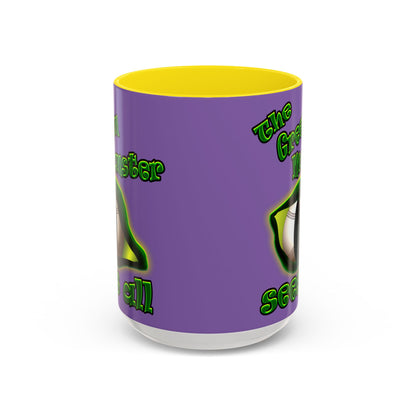green monster - Accent Mug (light purple)