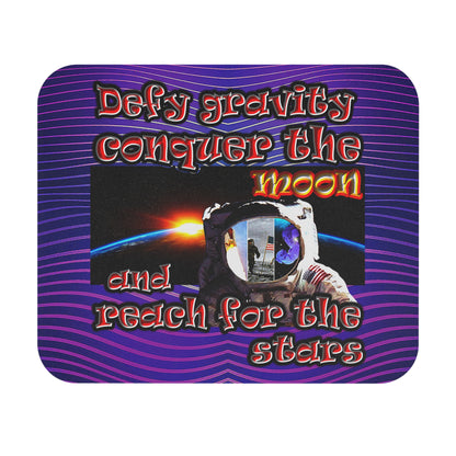 defy conquer reach - Mouse Pad (Rectangle) (purple wave)