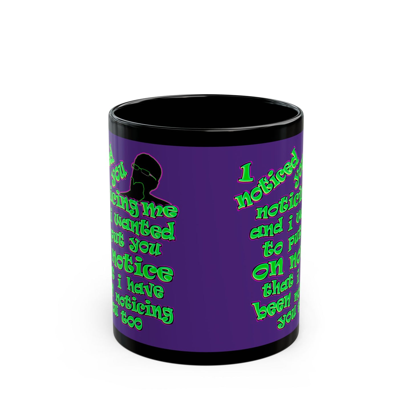 noticed you noticing - Black Mug (purple)