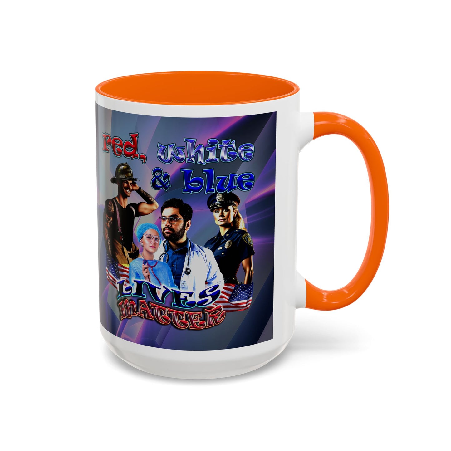 rw&b lives matter - Accent Mug (grey-pink wave)