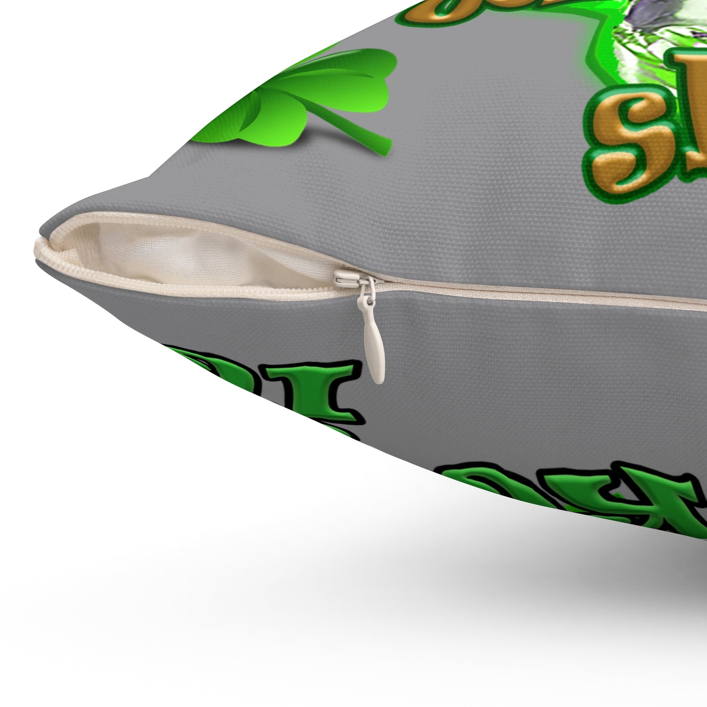 celtics logo - Spun Polyester Square Pillow - (grey)