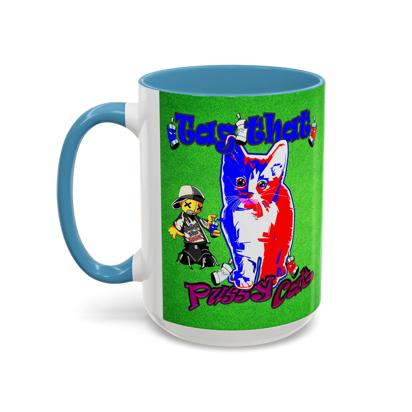 tag that - Accent Mug (green turf)
