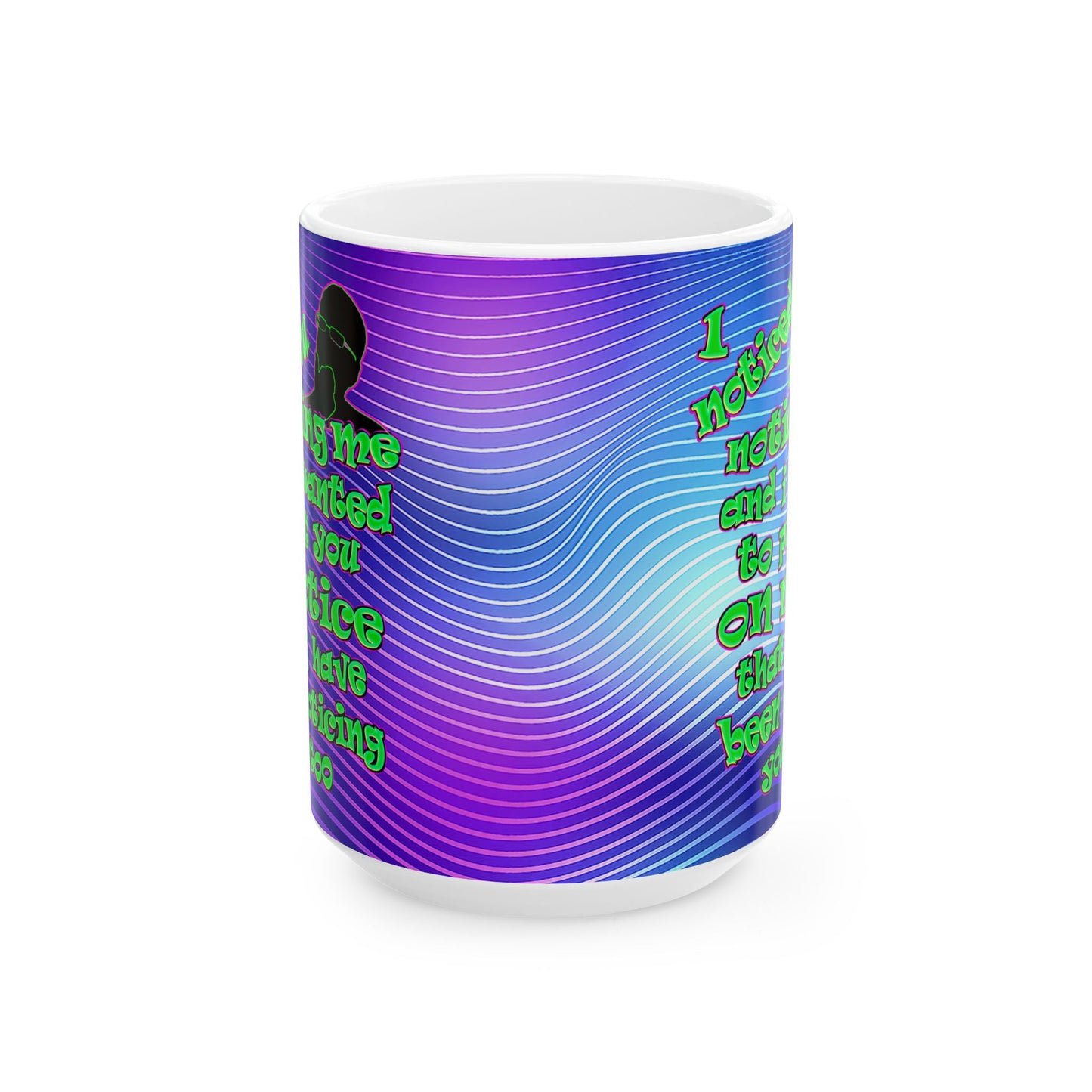 noticed you noticing - White Mug (purple wave)