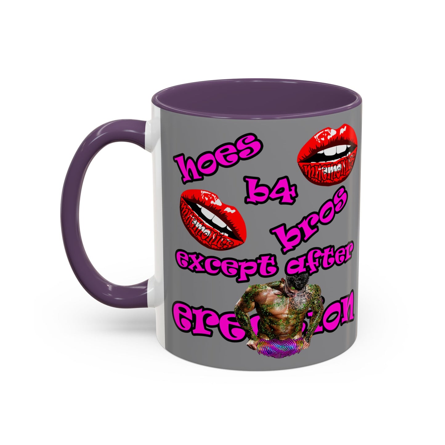 hoes b4 bros - Accent Mug (grey)