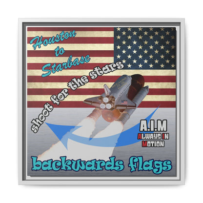 shoot for the stars - framed canvas art (brushed nickel)