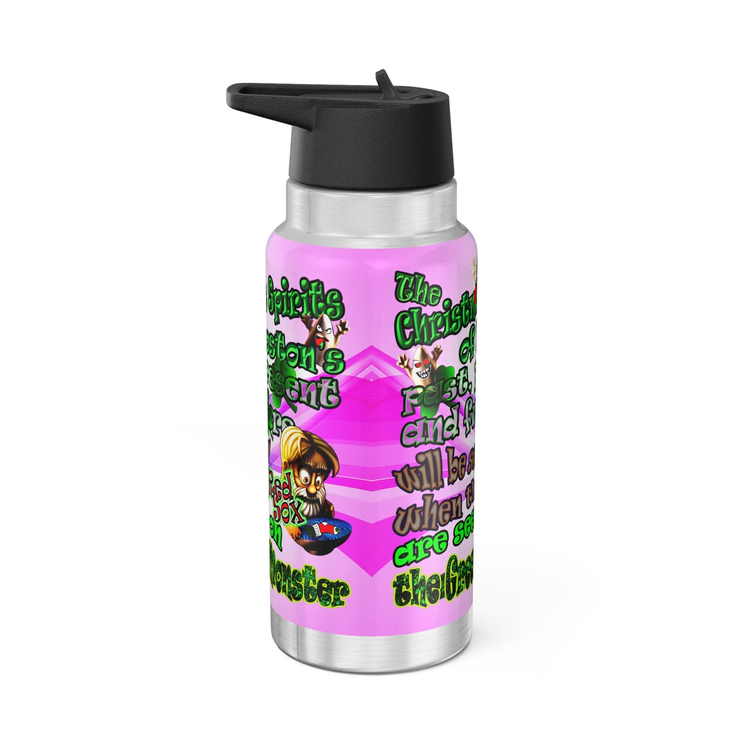 christmas spirits of boston - Gator Tumbler, 32oz  (light blue-pink wave)