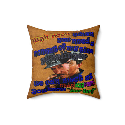 high noon - Faux Suede Square Pillow - (dichromatic brown papyrus)