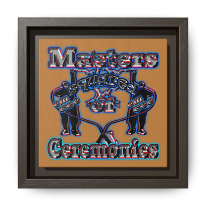 em cee squared - framed canvas art (light brown)
