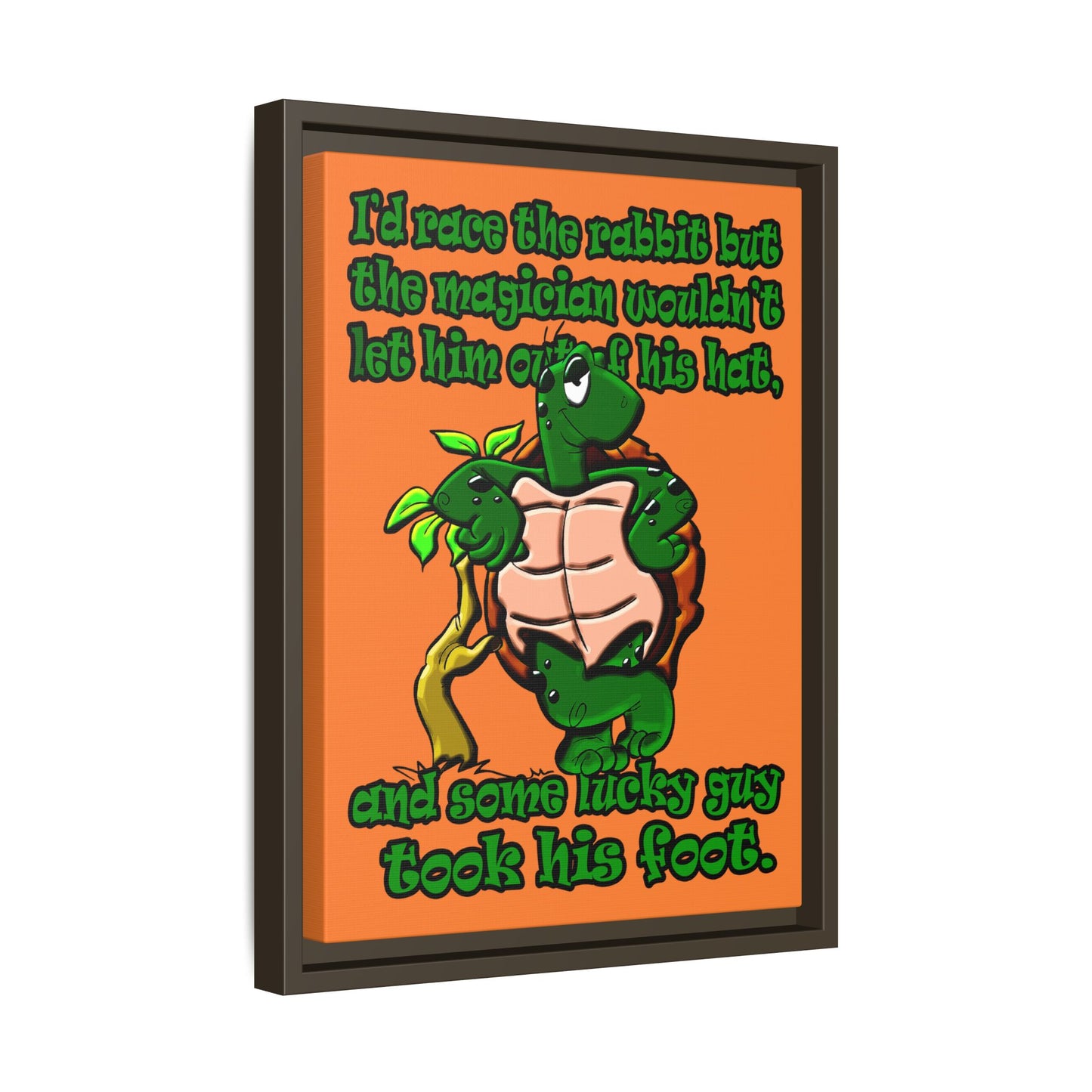 turtle race - framed canvas art (crusta)