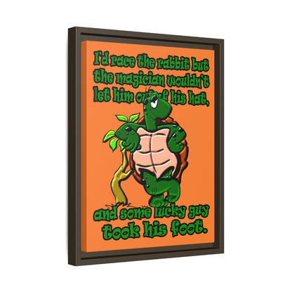 turtle race - framed canvas art (crusta)