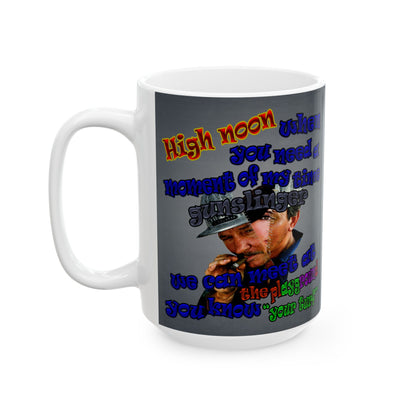 high noon - White Mug (grey-light grey)