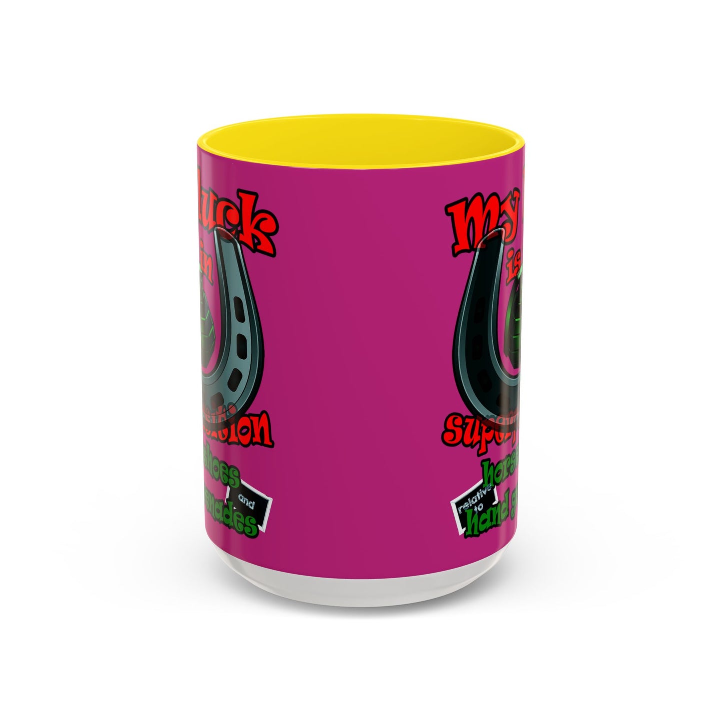 my luck - Accent Mug (pink)
