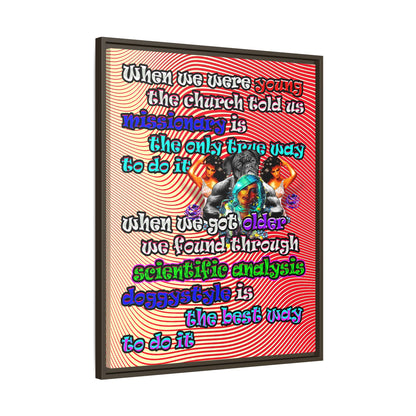 doggystyle - framed canvas art (yellow-orange wave)