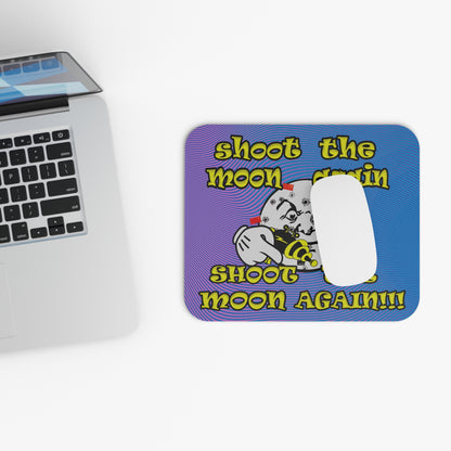 shoot the moon again - Mouse Pad (Rectangle) (light blue-purple wave)