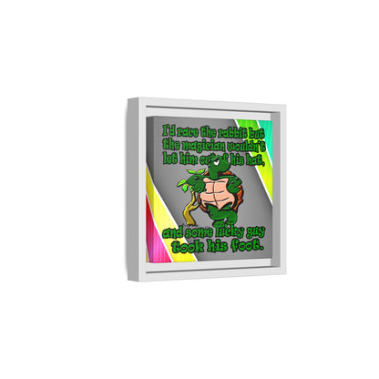 turtle race - framed canvas art (rainbow split)